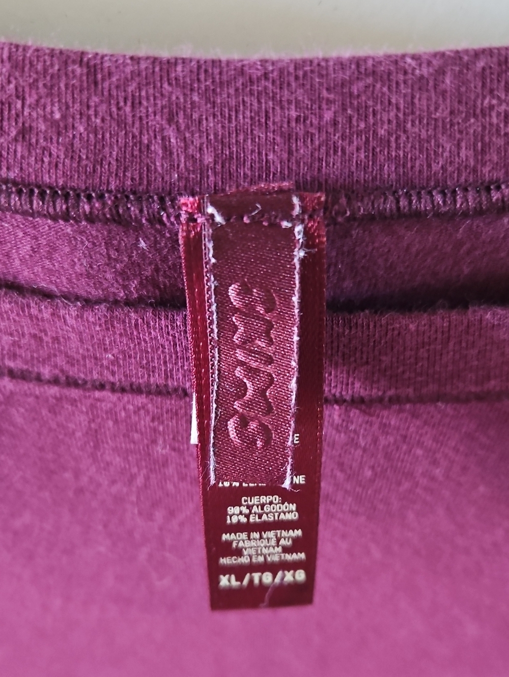 SKIMS Long Sleeve Crewneck Top in Plum Size XL - Picture 2 of 11